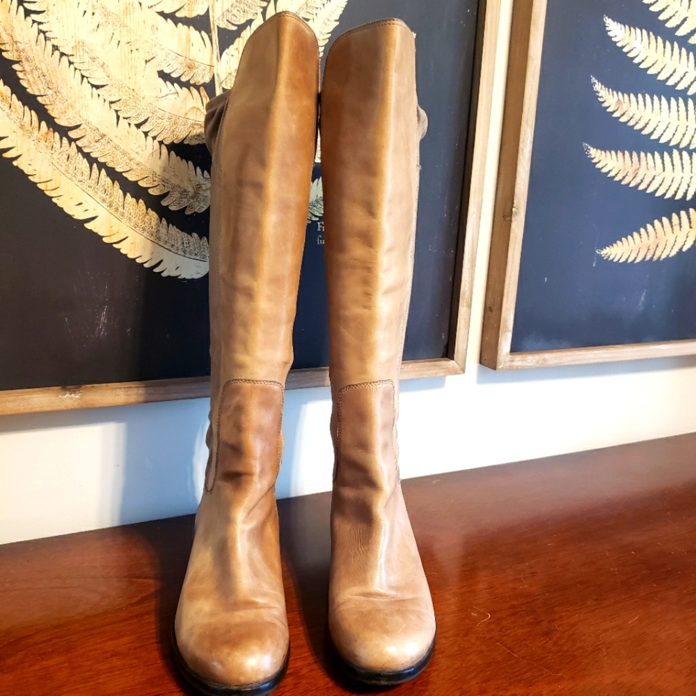 Cole Haan Leather Riding Boots (Wide Calf)